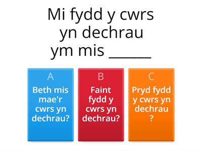 Gofyn Cwestiynau - Arholiad Sylfaen