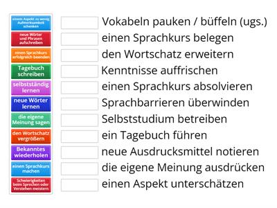  B2/C1 Wortschatz Fremdsprachenlernen