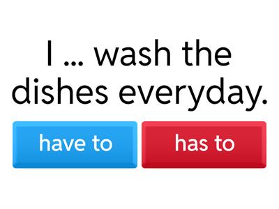 ESL 5 - have to /has to + negative