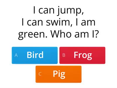 Animal game, Who am I?