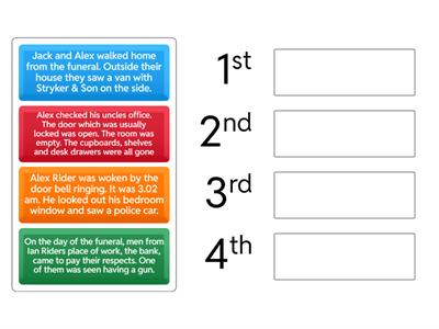 Stormbreaker Chapter 1 Sequencing order of events