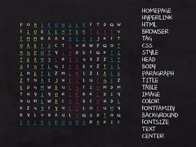 HTML/CSS WORDSEARCH
