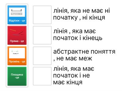 Пряма. Промінь. Відрізок.