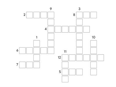 Primary 1 Unit 9 Animal Friends Crossword!