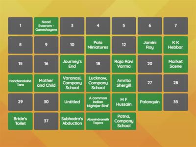 Painting - matching pairs ( Chapters 6, 8 ,10 and 11) - Board chapters 