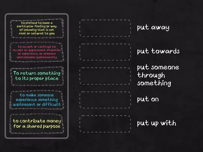 phrasal verbs with put 