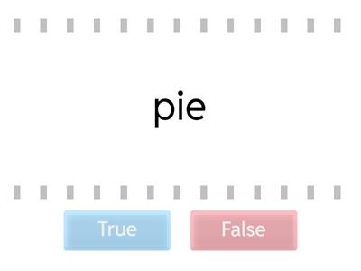 Y or IE Orthographic True or False