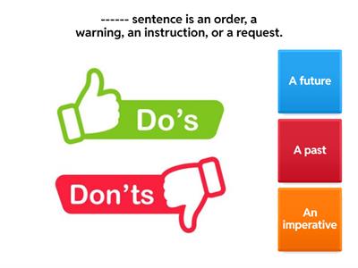 GRADE 4 GRAMMAR IMPERATIVE