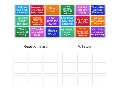  Question mark or full stop?