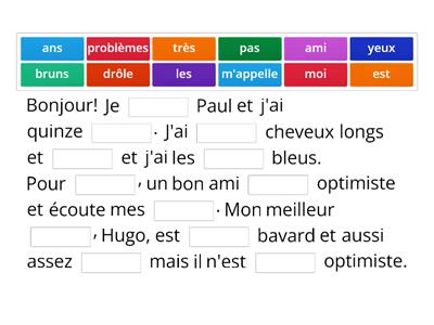 Studio AQA GCSE French Module 1 Units 1 & 2 Text GapFill