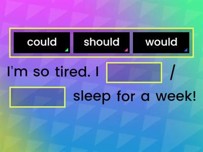 Modals (would / could / should)