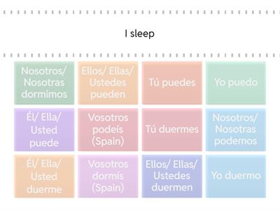 Stem-changing verbs: dormir y poder