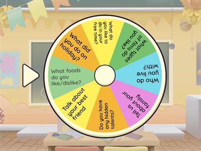 Icebreaker questions for 1st class - Elementary A1