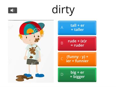  Comparative rules -er,-r,-ier,-double+er