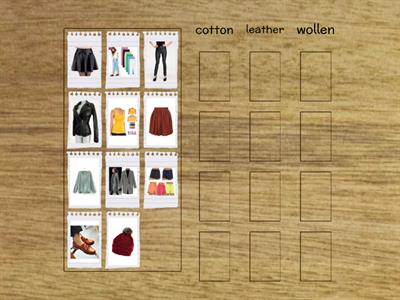 Cotton, wollen, leather