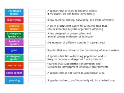 ES 10 biodiversity vocab