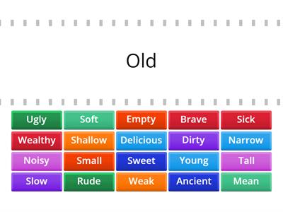 Opposites Vocabulary 8-9 grade 