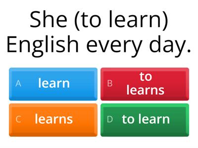 The Present Simple tense (affirmative sentences)