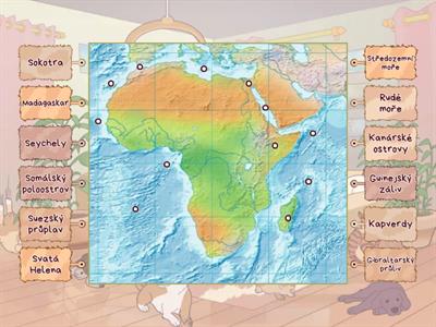 001 - Afrika, členitost pobřeží