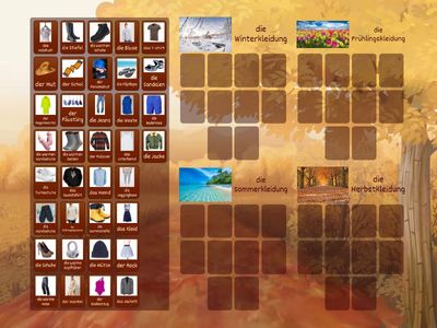 Kleidung - Jahreszeiten