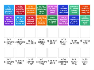 6ème 1 BIRTHDAYS correspondance en français 