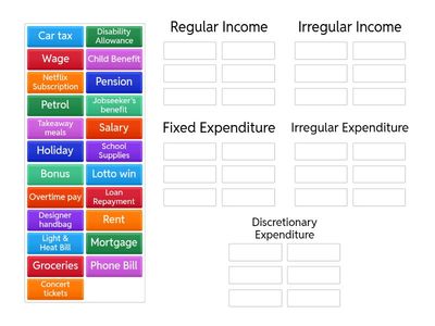 Income & Expenditure - which category?