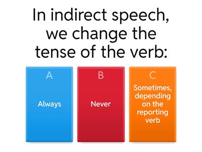 STARTER - DIRECT AND INDIRECT SPEECH