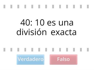 División exacta e inexacta