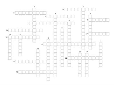 MEDICAL TERMINOLOGY CROSSWORD