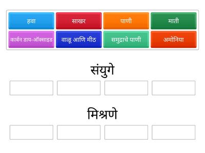 sort group संयुगे मिश्रण 