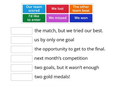 Prepare 5 Unit 3 Sports collocations