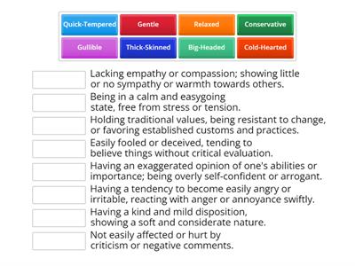 Traits of Character Unit 1B