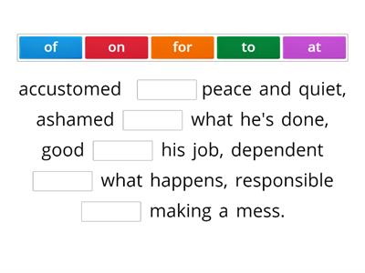 FCE Adjectives - prepositions 1