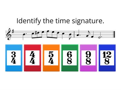 Time signatures 19:  3/4  4/4  5/4  6/8  9/8  12/8