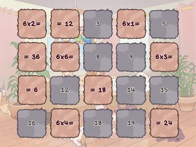 6x - multiplication table 