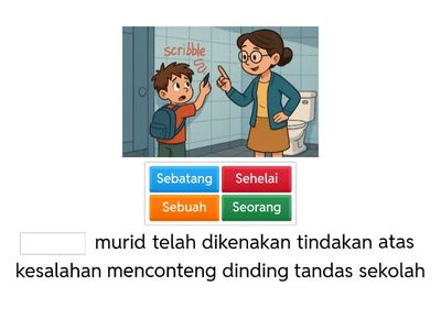 Penjodoh Bilangan ( Padankan dengan penjodoh bilangan yang betul )