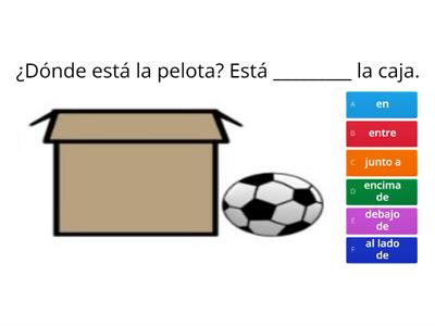 Spanish 1 2.2 Preposiciones de lugar