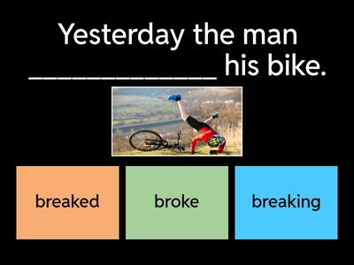 Irregular past tense broke, froze, chose