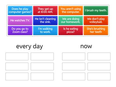 Present Continuous/Present Simple 