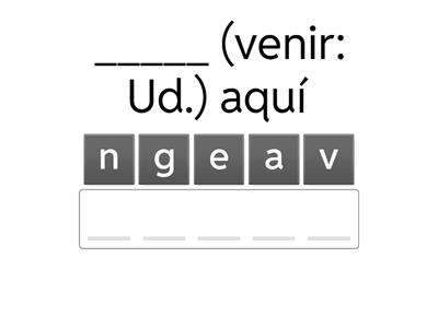 Ud./Uds. commands anagrams