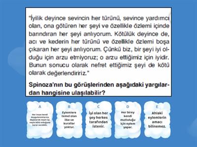 15 - 17. YY FELSEFESİ BİLGİ SARMAL TEST