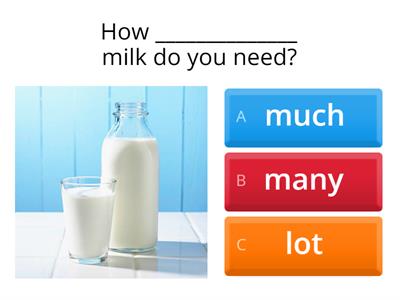 Much,  many, a little, a few 