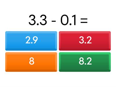 Subtracting Decimals