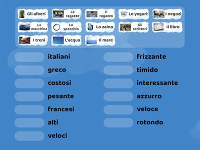 Concordanze: articoli - sostantivi - aggettivi