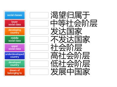 Social classes vocabulary