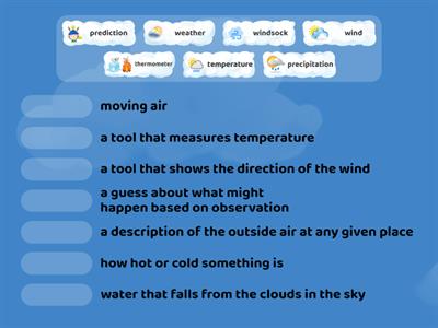 Weather Vocabulary (Grade 1 Science)