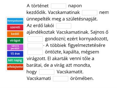 Vacskamati virágja tartalom