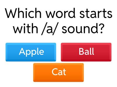 Letter A Recognition Quiz