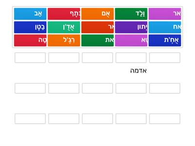 מילים דומות עברית ערבית