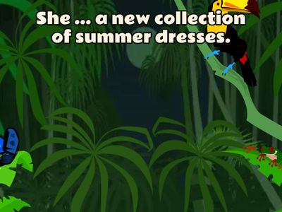 1MH / 3.5 / Grammar: Present Continuous: spelling: flying fruit